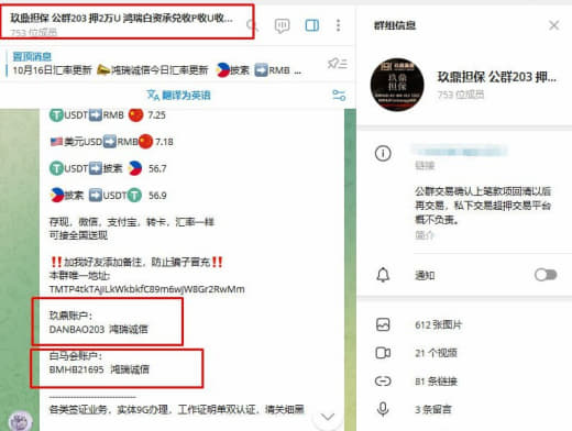 各位老板，在菲的兄弟姐们好，我就是DANBAO203，鸿瑞诚信户口的户...